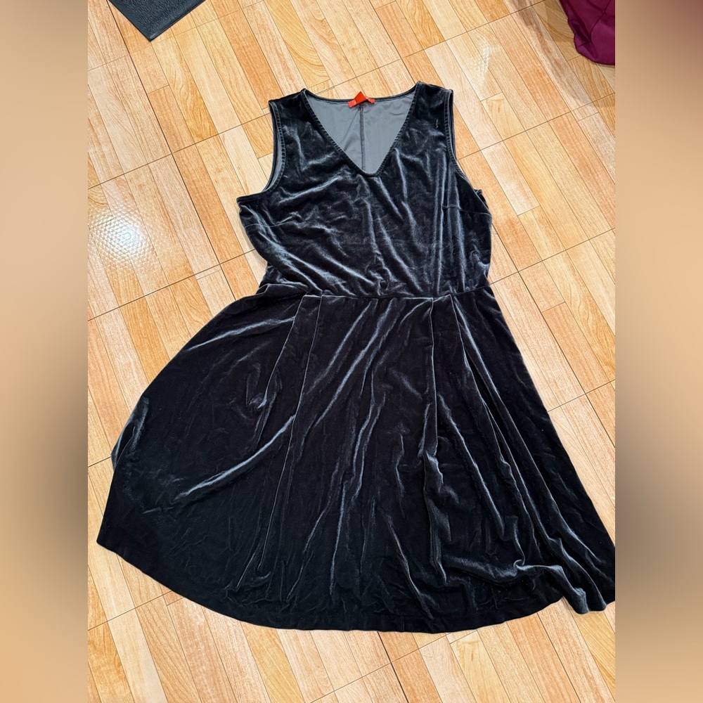 Joe Fresh Black Velvet Midi Dress